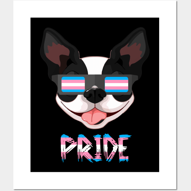 Boston Terriers Transgender Flag Lgbt Wall Art by MarrinerAlex